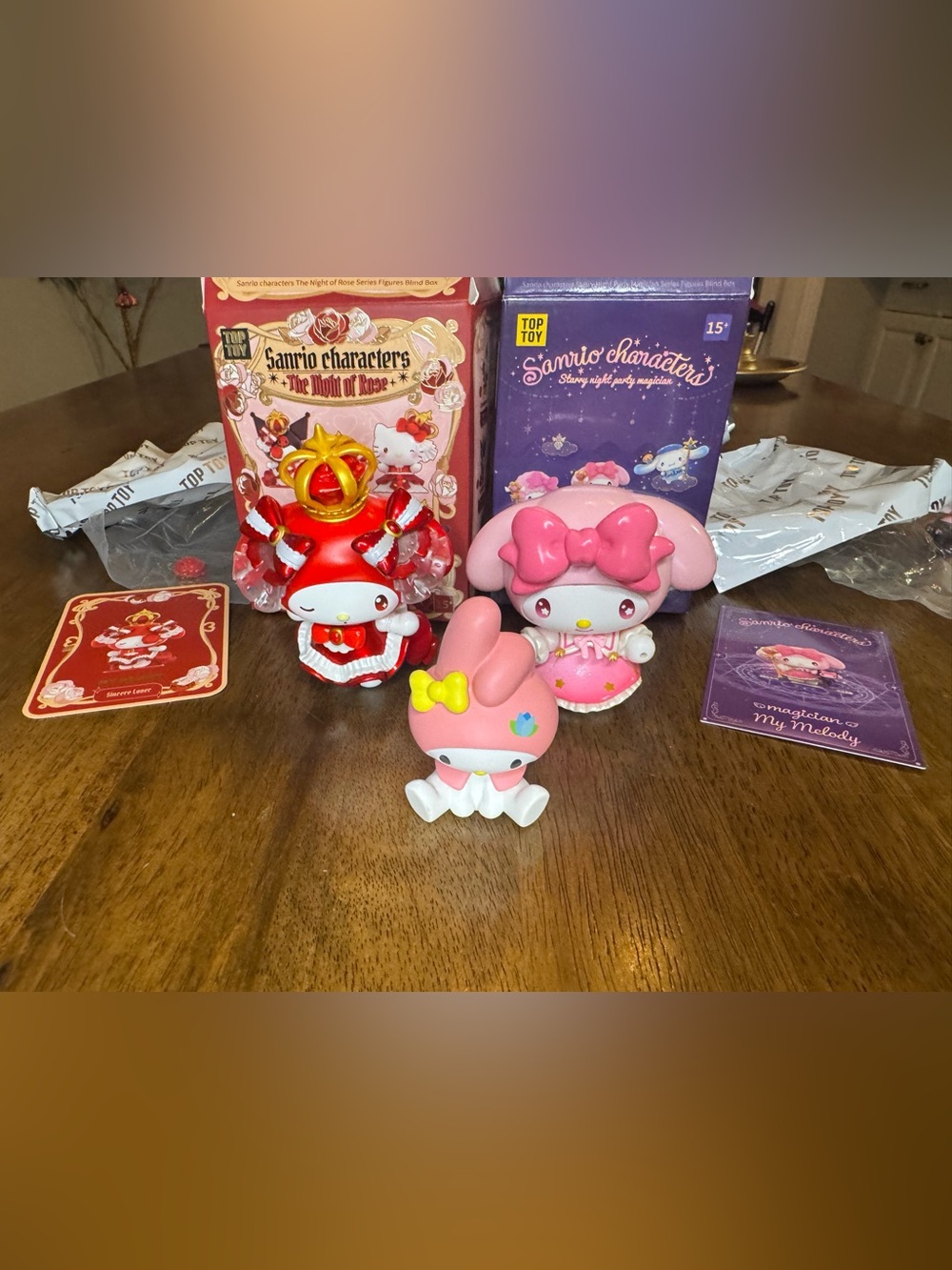 Top Toy Sanrio My Melody Figure Lot Night of Rose, Starry Night Magician + Bonus